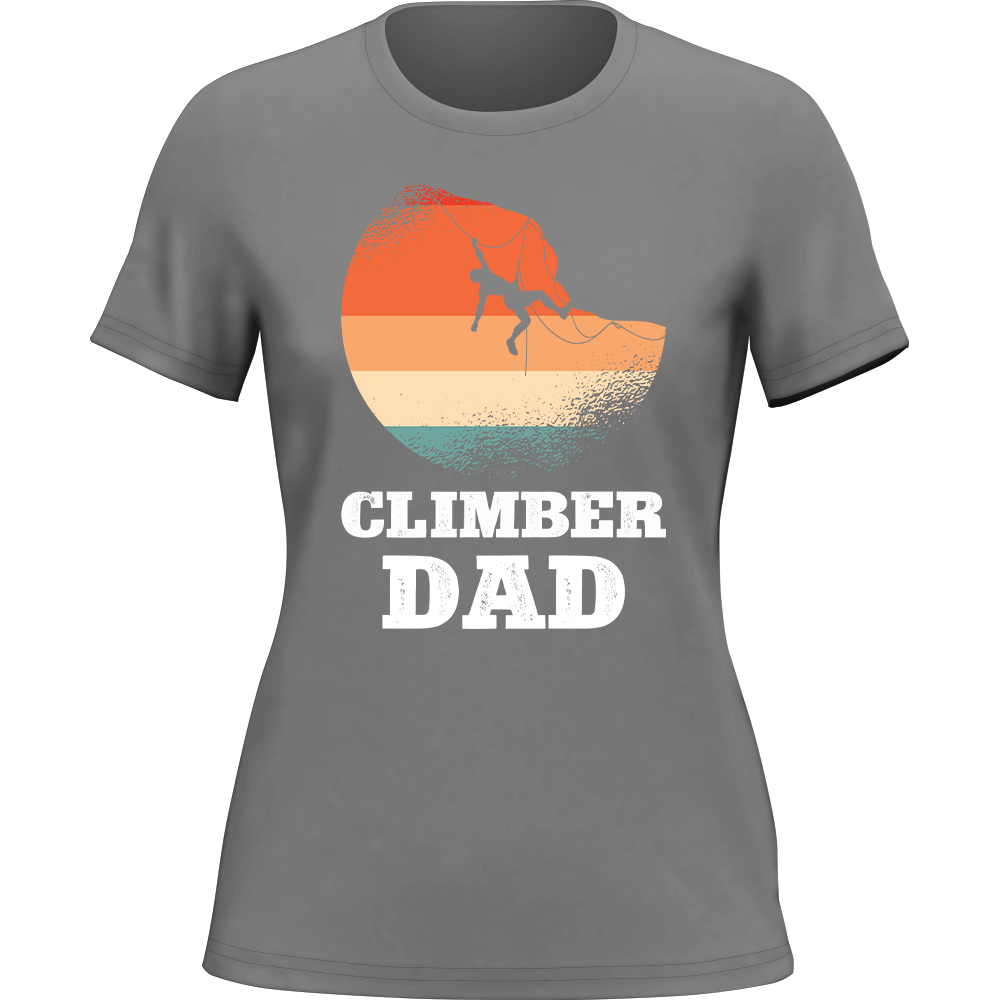 Climber Dad T-Shirt for Women by Outdoorzees