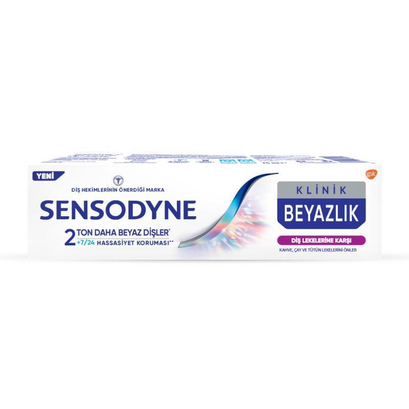 Sensodyne Clinical Whitening fluoride toothpaste for sensitive teeth, 2.54 fl oz