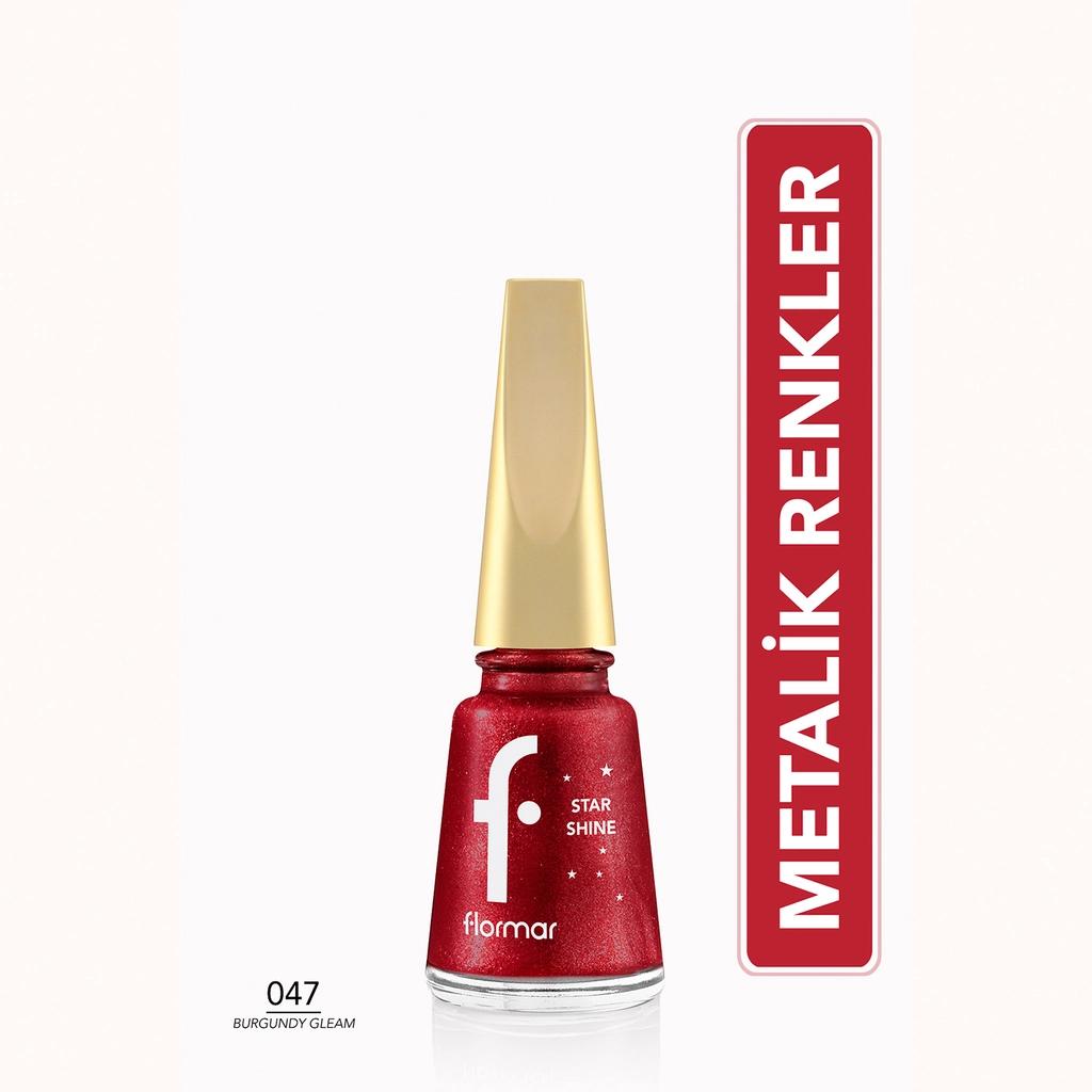 Flormar Star Shine Metallic Nail Polish in Burgundy Gleam 11ml by Beauty Care Bag