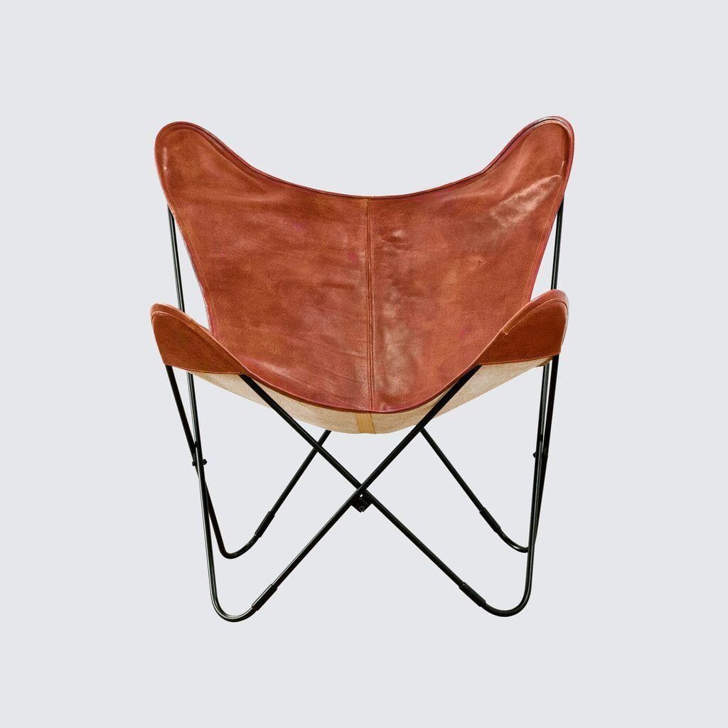 The Cognac Vintage Butterfly Chair by Classy Leather Bags