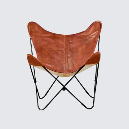 The Cognac Vintage Butterfly Chair by Classy Leather Bags