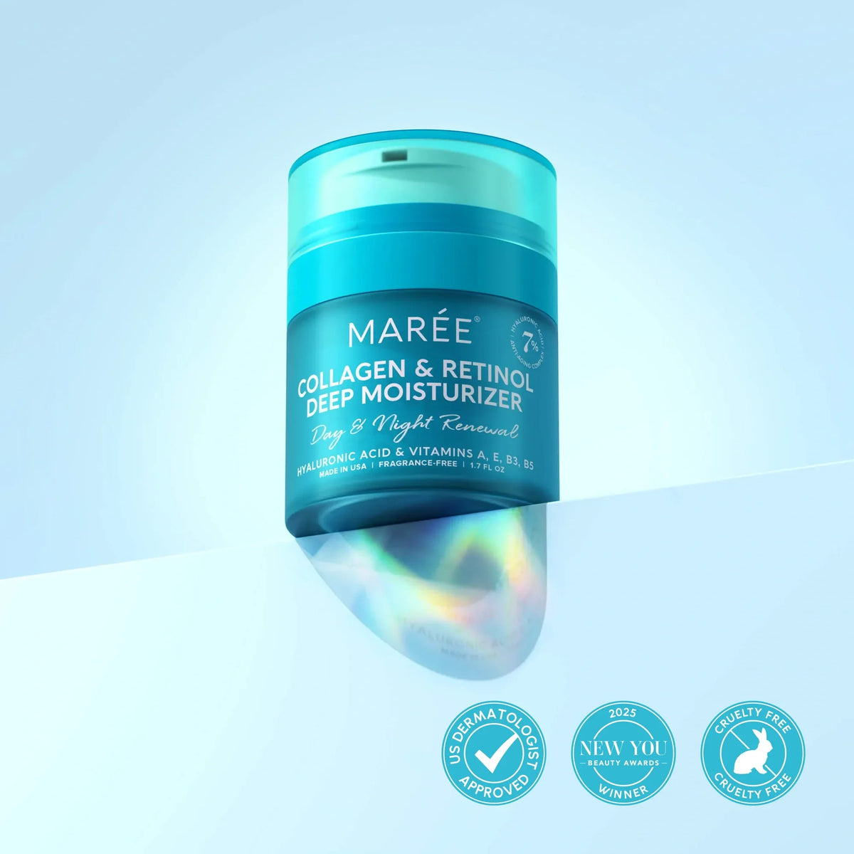 Retinol and collagen anti-aging face cream