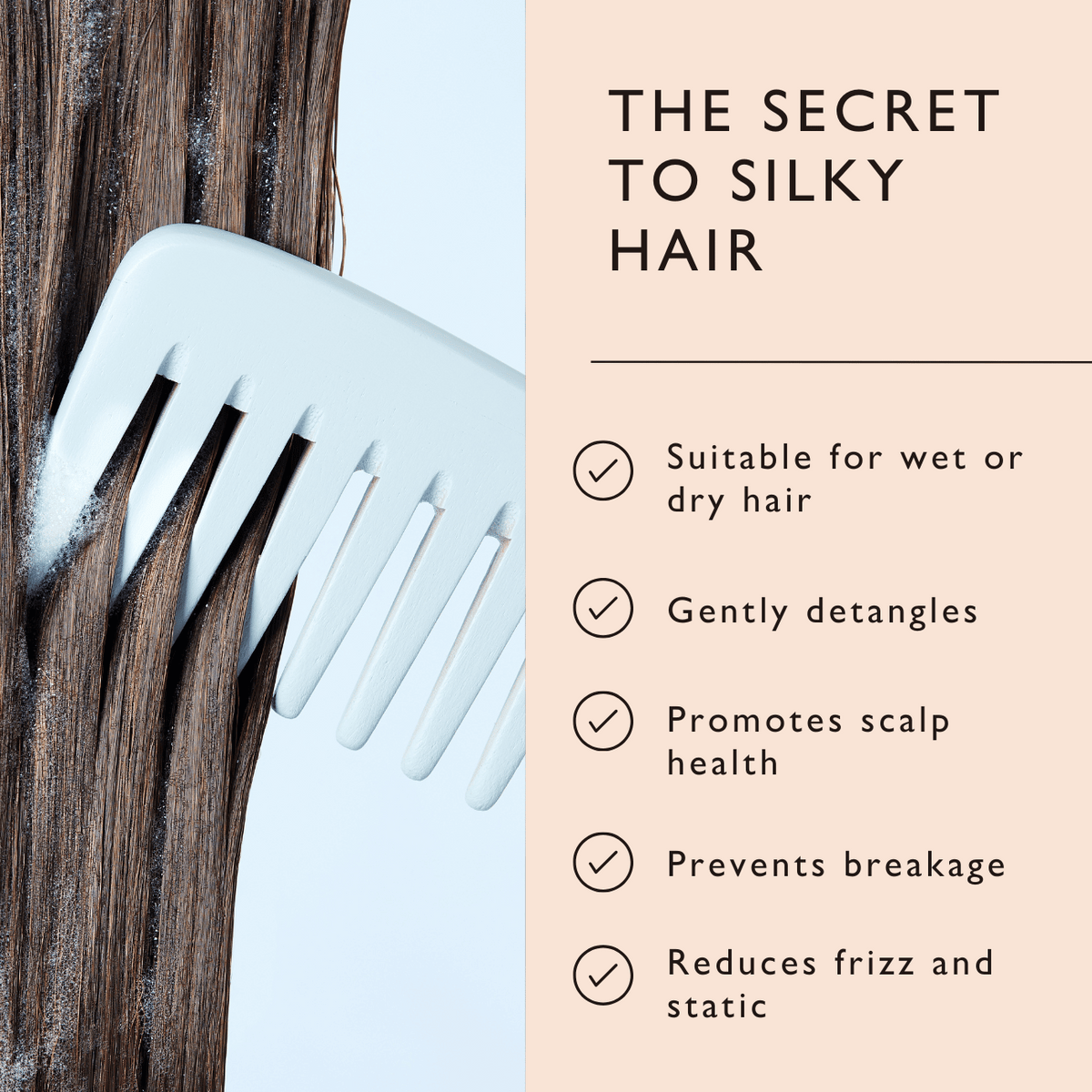 Bamboo Wide Tooth Comb by UpCircle