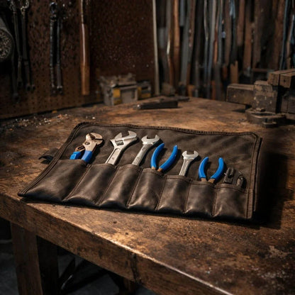 Combat Leather Tool Roll by Recycled Firefighter