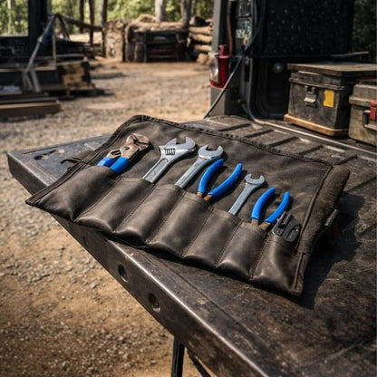 Combat Leather Tool Roll by Recycled Firefighter