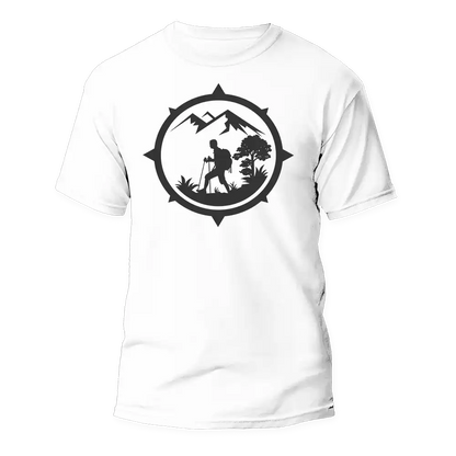 Hiking Mountain Compass Man T-Shirt by Outdoorzees
