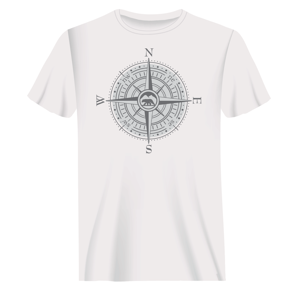 Compass Camping Man T-Shirt by Outdoorzees