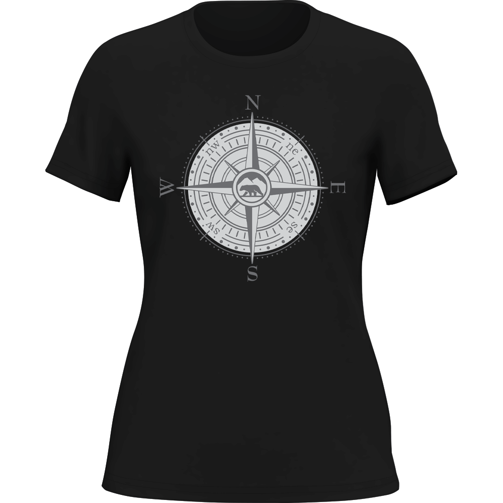 Compass Camping T-Shirt for Women by Outdoorzees