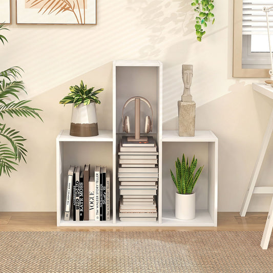 Convex Bookshelf with 3 Open Shelves and Anti-Tip Device by DirectDeals