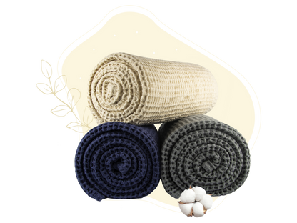Cotton waffle weave throw – view 2