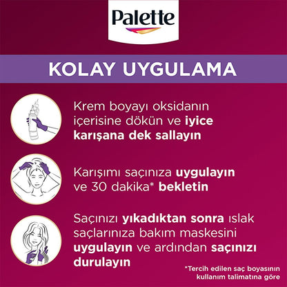 Palette Deluxe KŸllŸ A�õk Kumral Hair Dye: Intense Light Ash Blonde Color, Perfect Grey Coverage & Long Lasting Shine by Beauty Care Bag