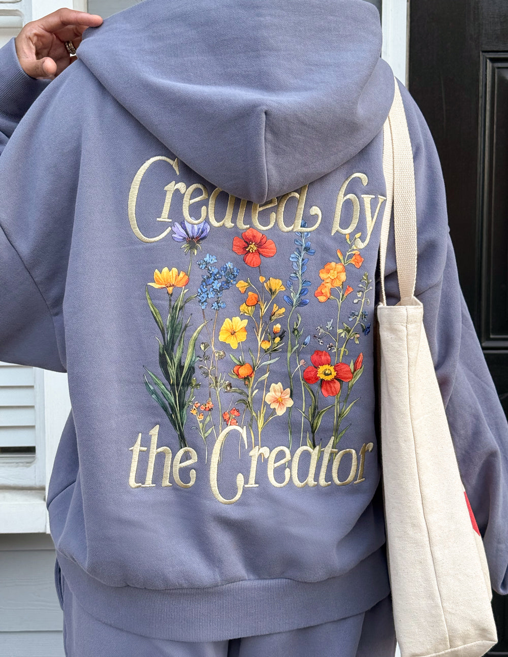 Created by the Creator Plum Full-Zip Hoodie by Elevated Faith