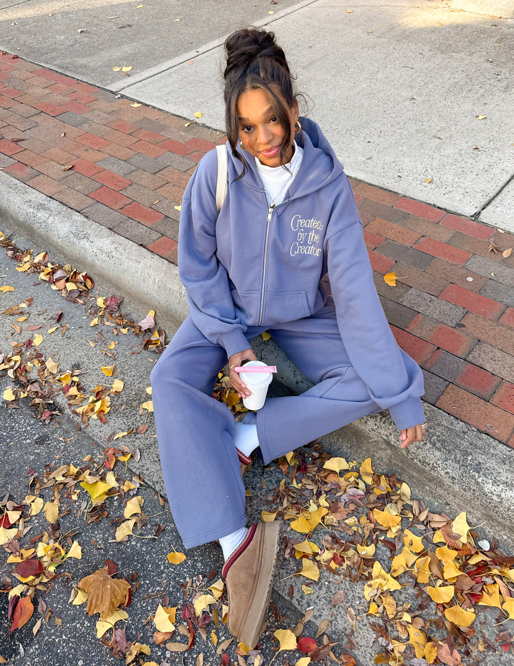 Created by the Creator Plum Full-Zip Hoodie by Elevated Faith