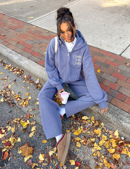 Created by the Creator Plum Full-Zip Hoodie by Elevated Faith