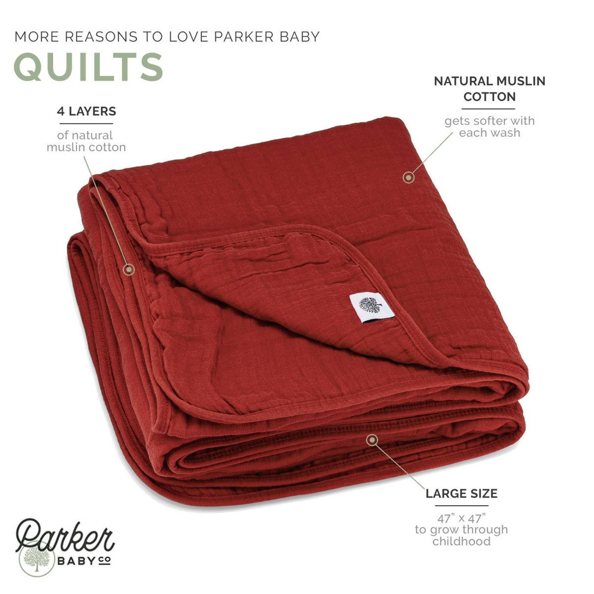 Crimson Quilt by Parker Baby Co.