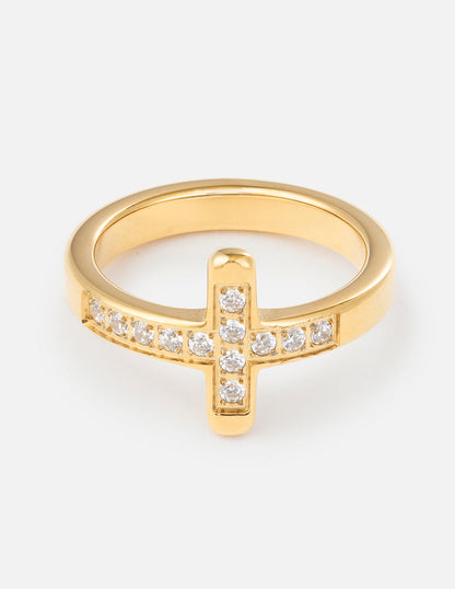Cross Eternity Gem Ring Set by Elevated Faith