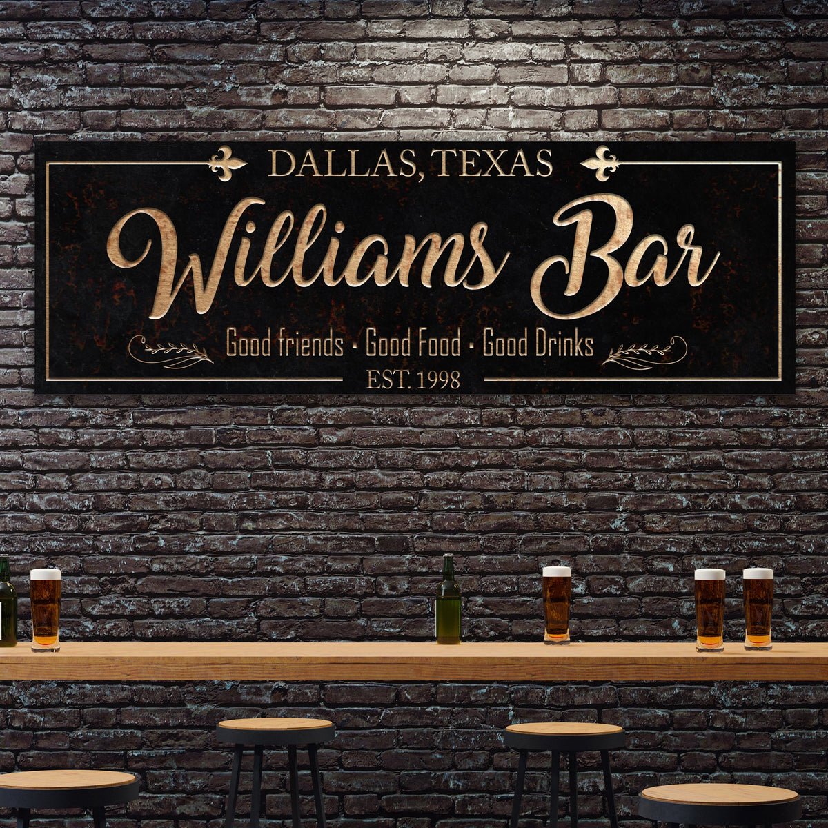 Custom Bar Sign by Tailored Canvases