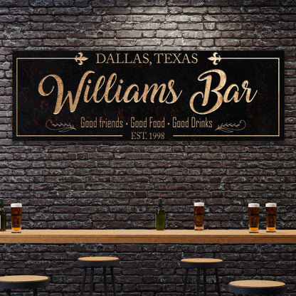 Custom Bar Sign by Tailored Canvases