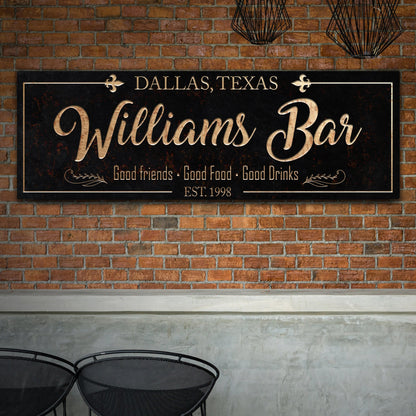 Custom Bar Sign by Tailored Canvases
