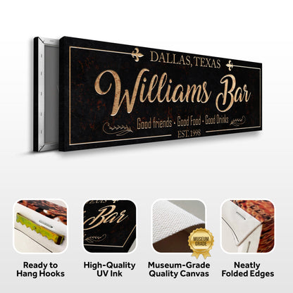 Custom Bar Sign by Tailored Canvases