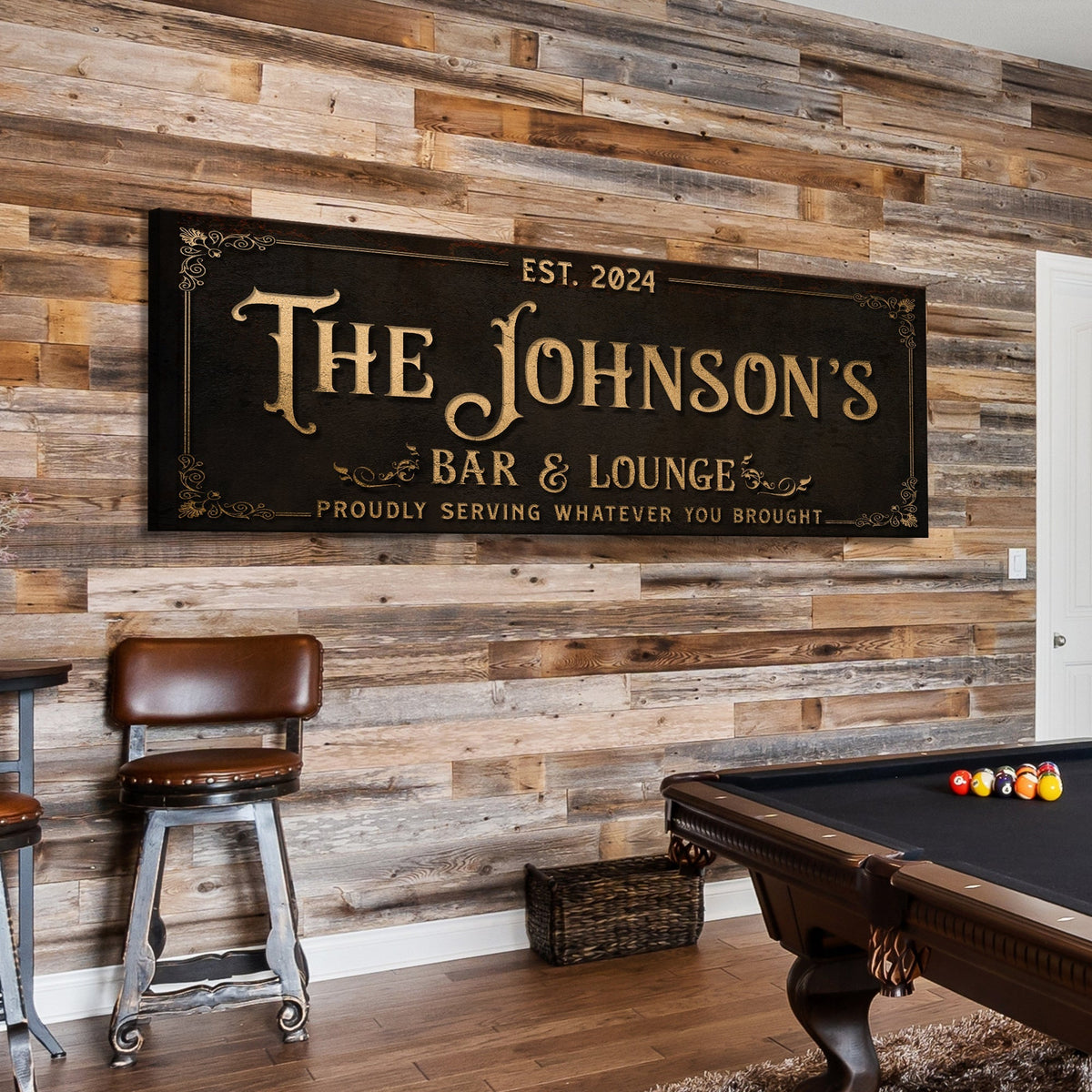 Custom Bar & Lounge Sign III by Tailored Canvases
