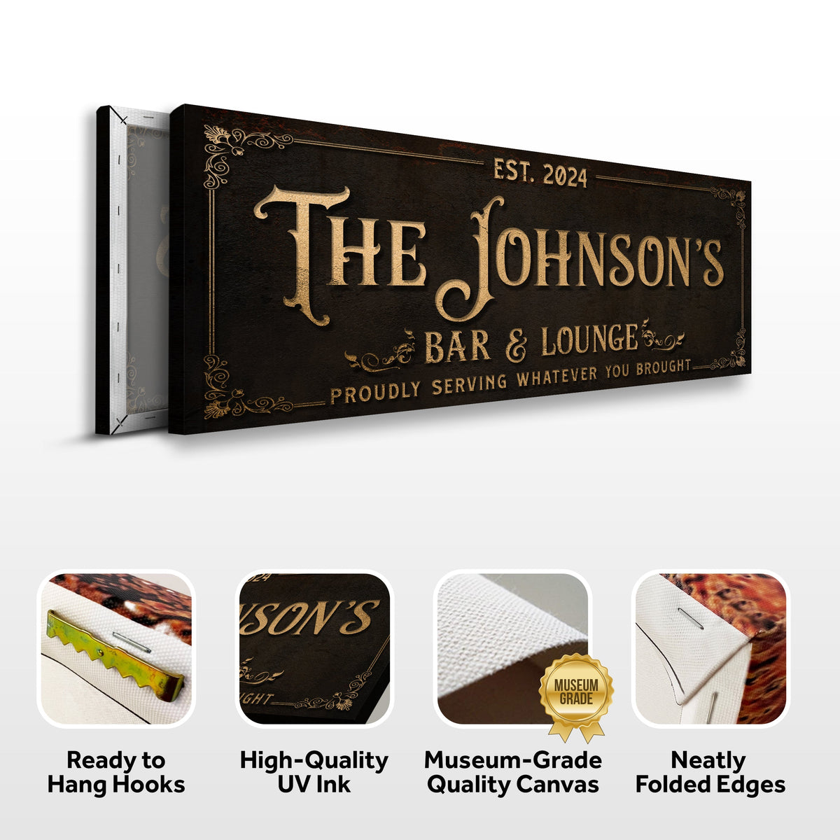 Custom Bar & Lounge Sign III by Tailored Canvases