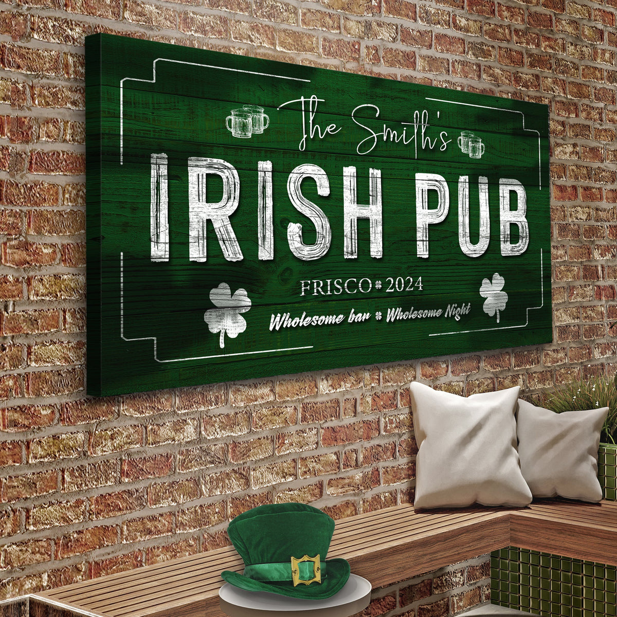 Custom Irish Pub Bar Sign by Tailored Canvases