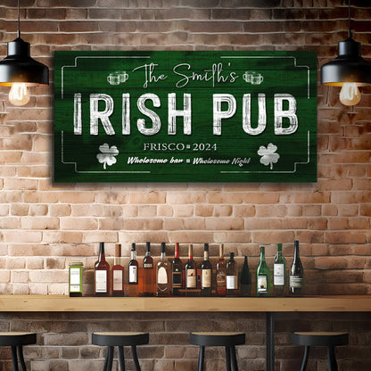 Custom Irish Pub Bar Sign by Tailored Canvases