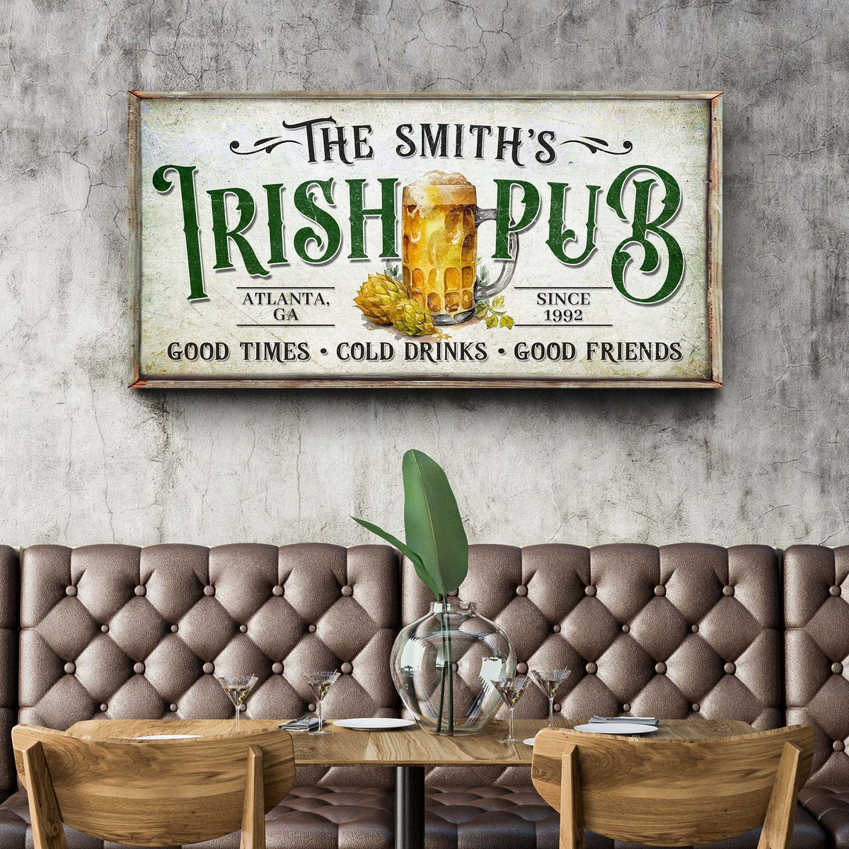Custom Irish Pub Bar Sign II by Tailored Canvases