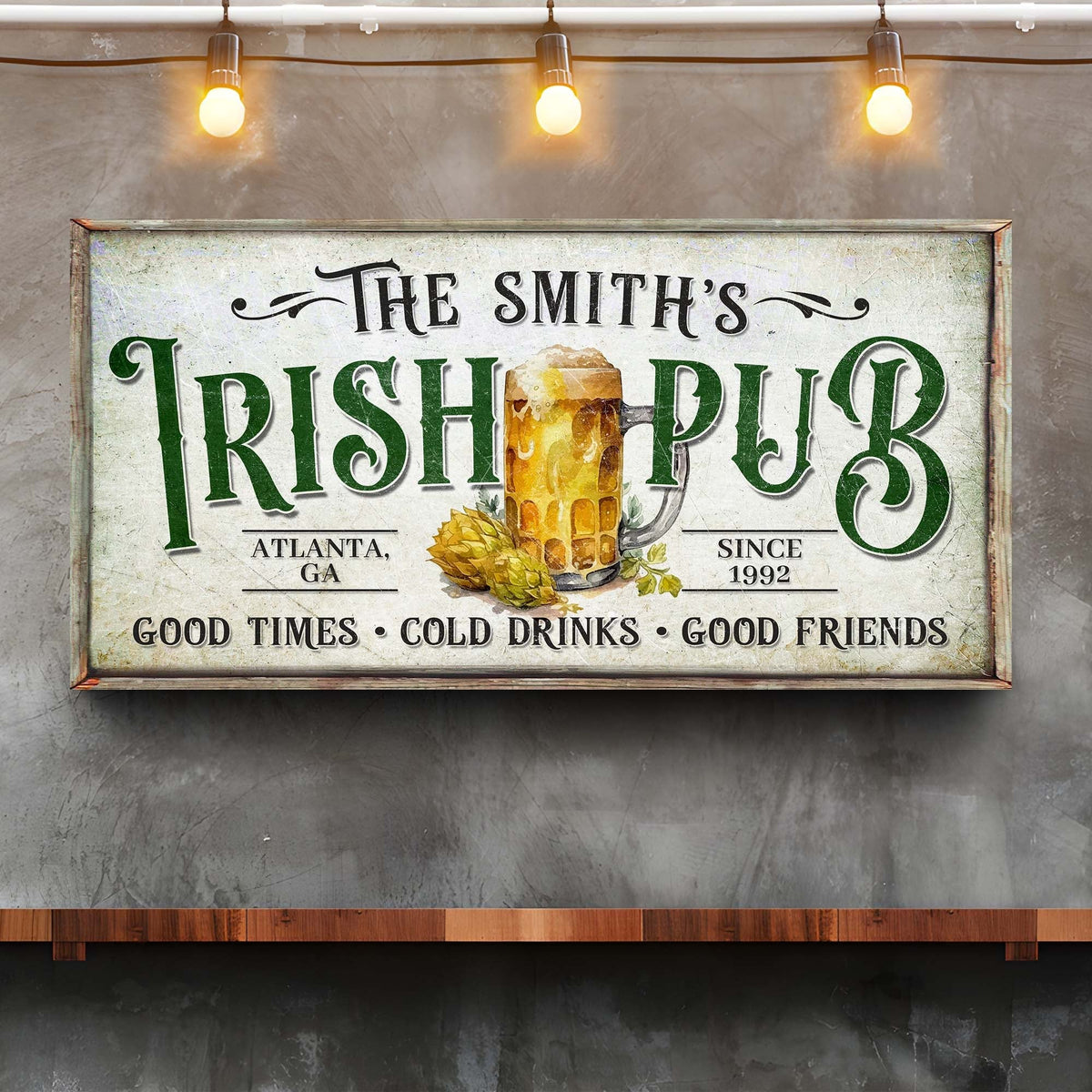 Custom Irish Pub Bar Sign II by Tailored Canvases