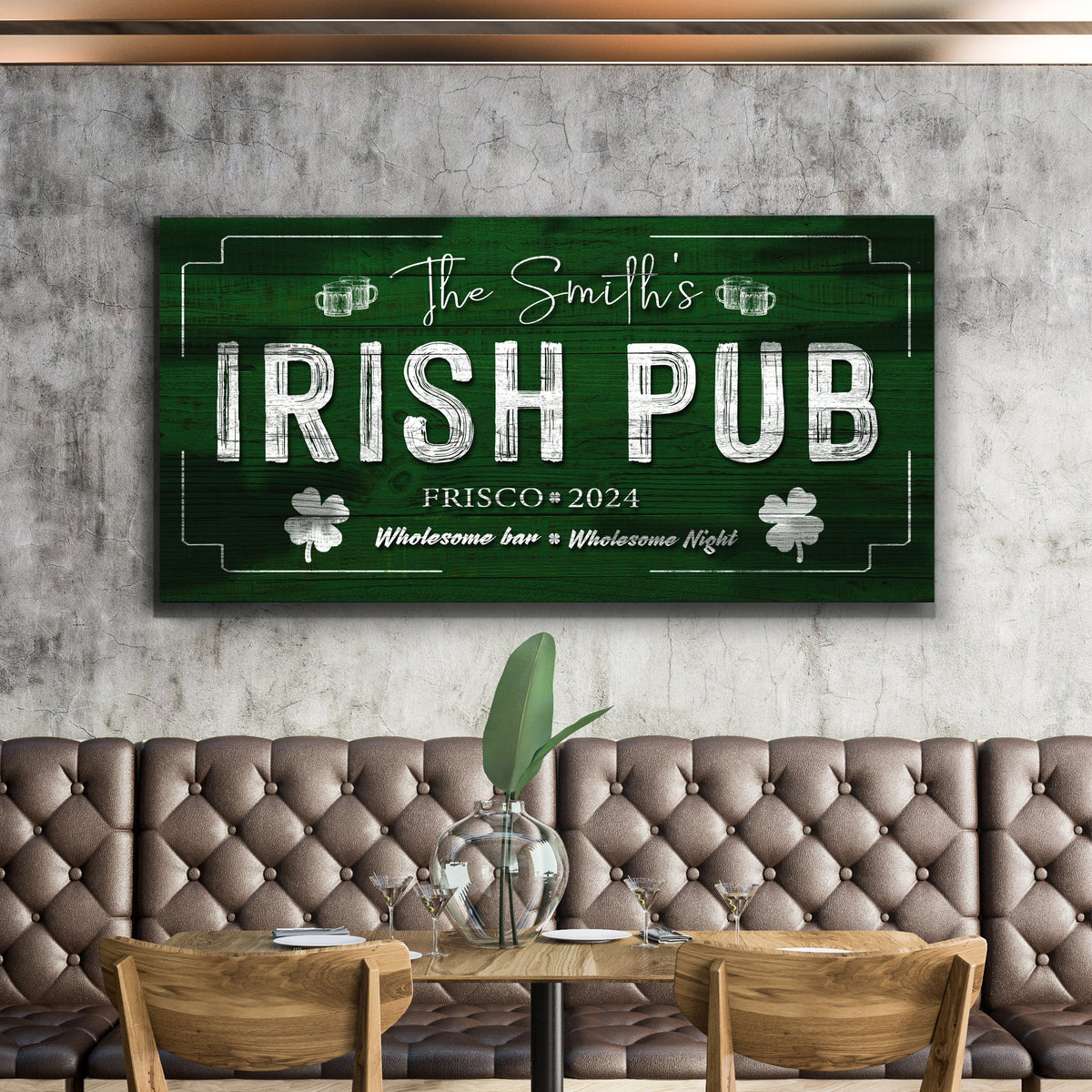 Custom Irish Pub Bar Sign by Tailored Canvases