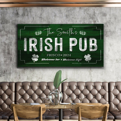 Custom Irish Pub Bar Sign by Tailored Canvases