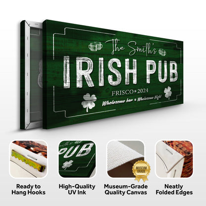 Custom Irish Pub Bar Sign by Tailored Canvases