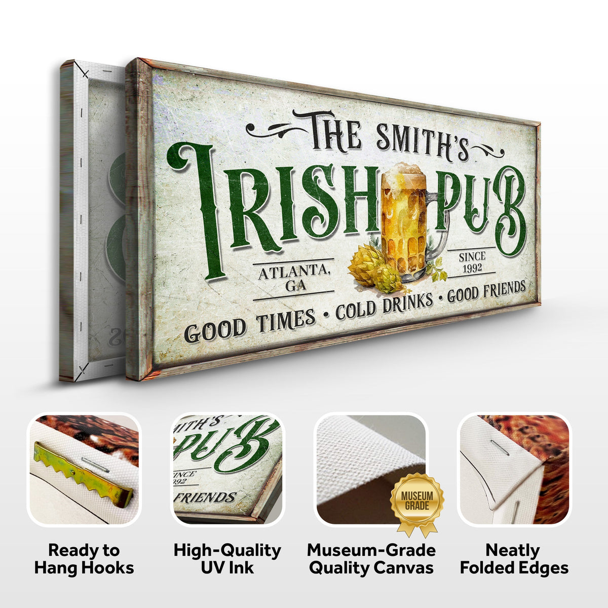 Custom Irish Pub Bar Sign II by Tailored Canvases