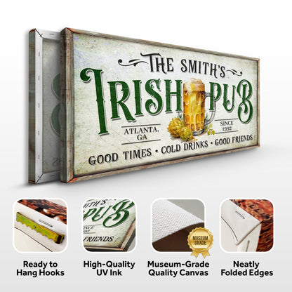 Custom Irish Pub Bar Sign II by Tailored Canvases