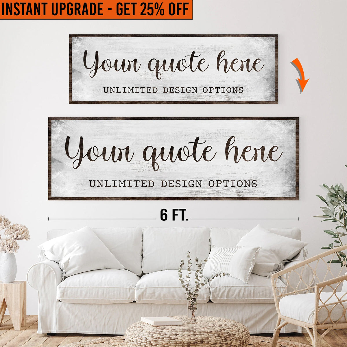 Upgrade Your 20x60 Inches 'Custom Quote' Canvas To 24x72 Inches by Tailored Canvases