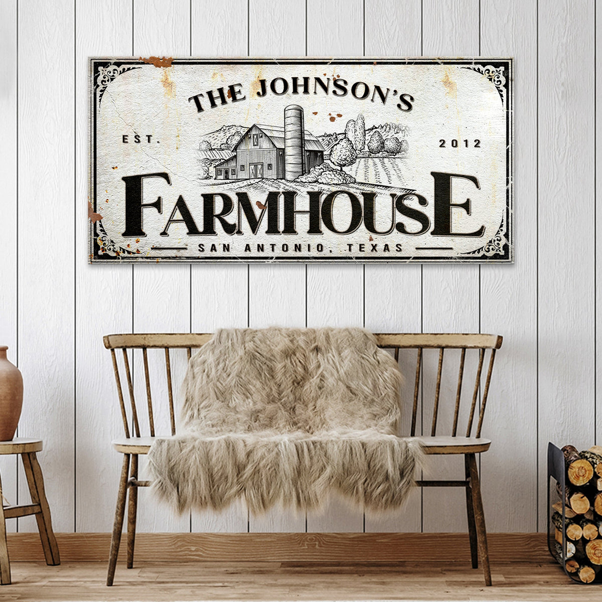Custom Rustic Farmhouse Sign III by Tailored Canvases