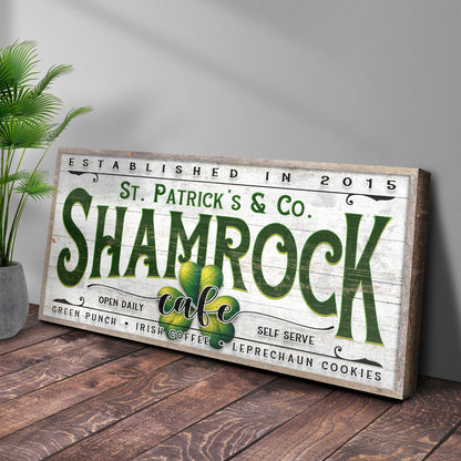 Custom Shamrock Cafe Sign by Tailored Canvases