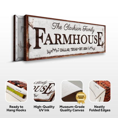 Custom Vintage Rust Farmhouse Sign by Tailored Canvases