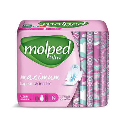Molped Ultra Anatomik Long Sanitary Pads 8-Pack by Beauty Care Bag