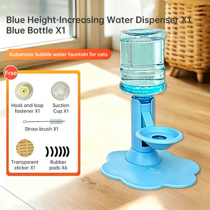Gravity Cat Water Dispenser, No Electricity, Filter-Free, Adjustable Height Pet Fountain for Cats & Small Dogs by eprolo