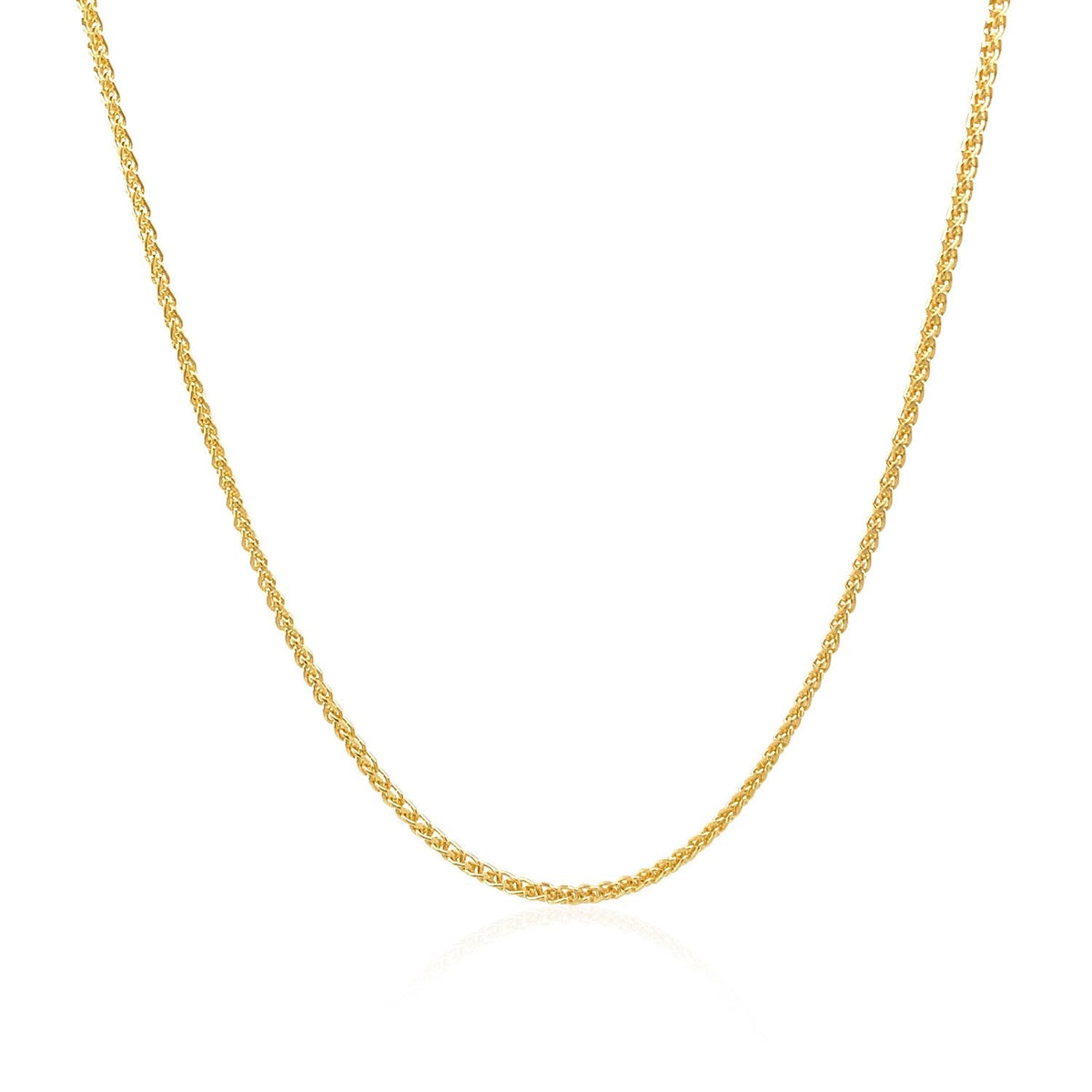 14k yellow gold 1.20mm round wheat chain, Avera Group, view 2