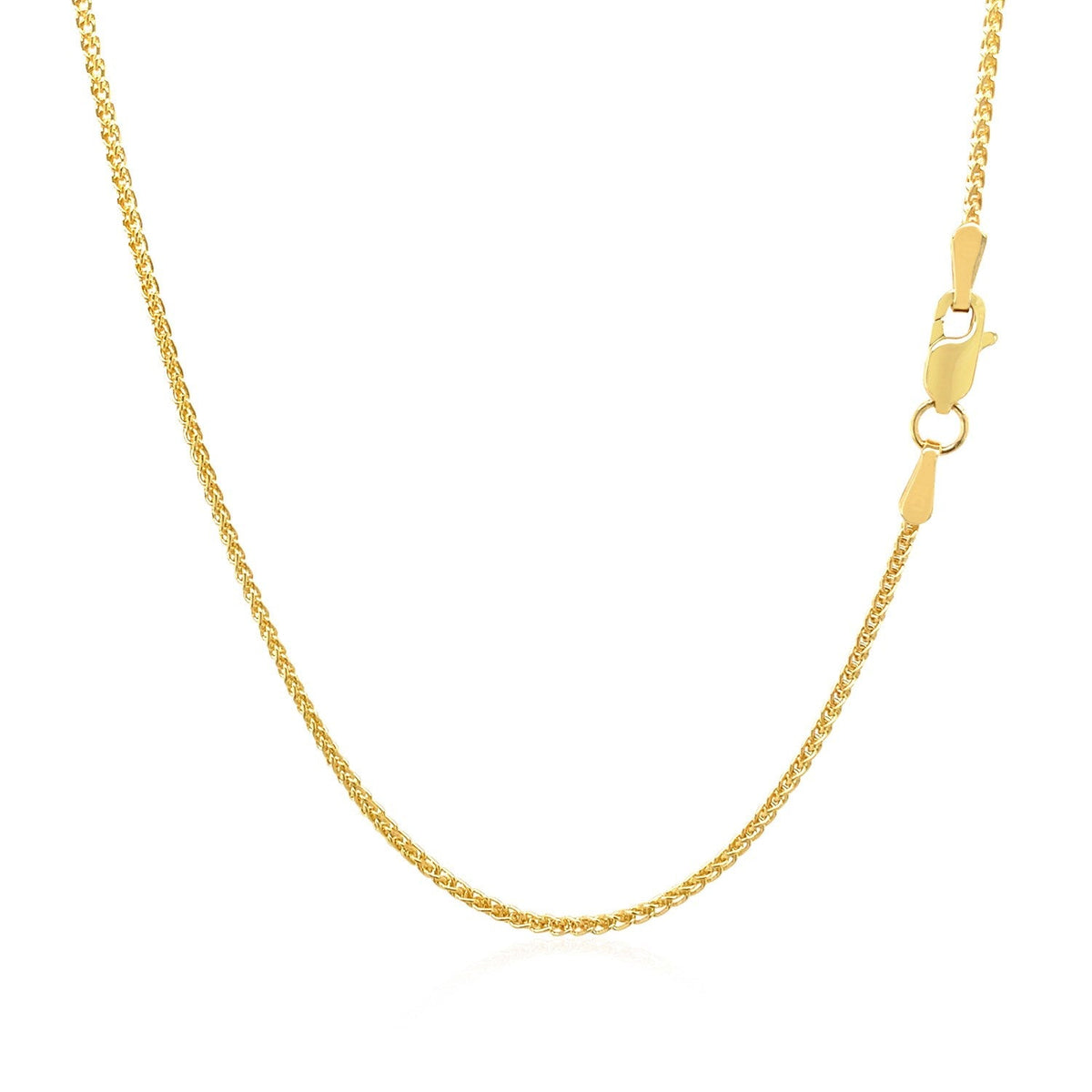 14k yellow gold 1.20mm round wheat chain, Avera Group, view 3