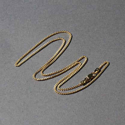 14k yellow gold 1.20mm round wheat chain, Avera Group, view 6