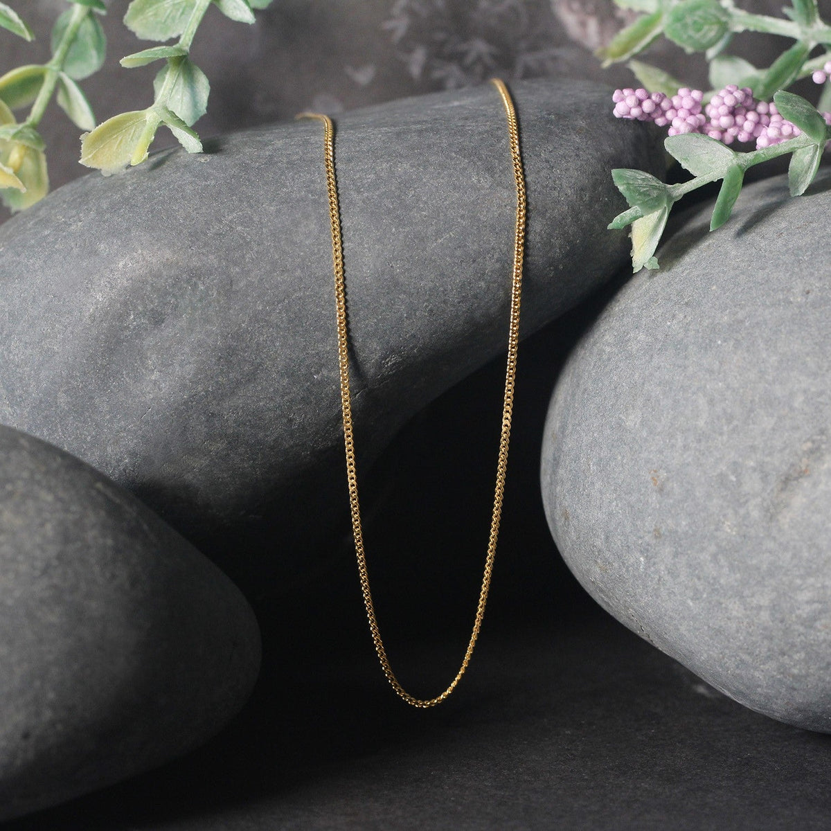 10k Yellow Gold Gourmette Chain 1.0mm (1.00 mm), Avera Group, view 5