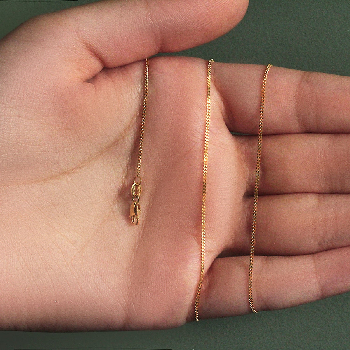 10k Yellow Gold Gourmette Chain 1.0mm (1.00 mm), Avera Group, view 6