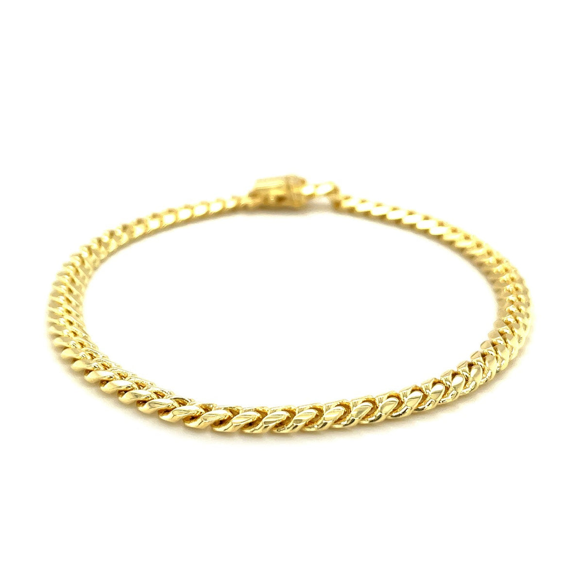 14k yellow gold solid Miami Cuban bracelet, 4.9mm, Avera Group, view 2