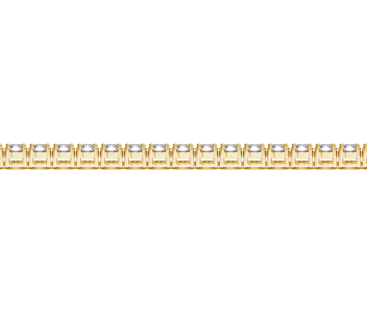 Lab Grown Round Diamond Tennis Bracelet in 14k Yellow Gold(10 cctw F/G VS2/SI1) by Avera Group