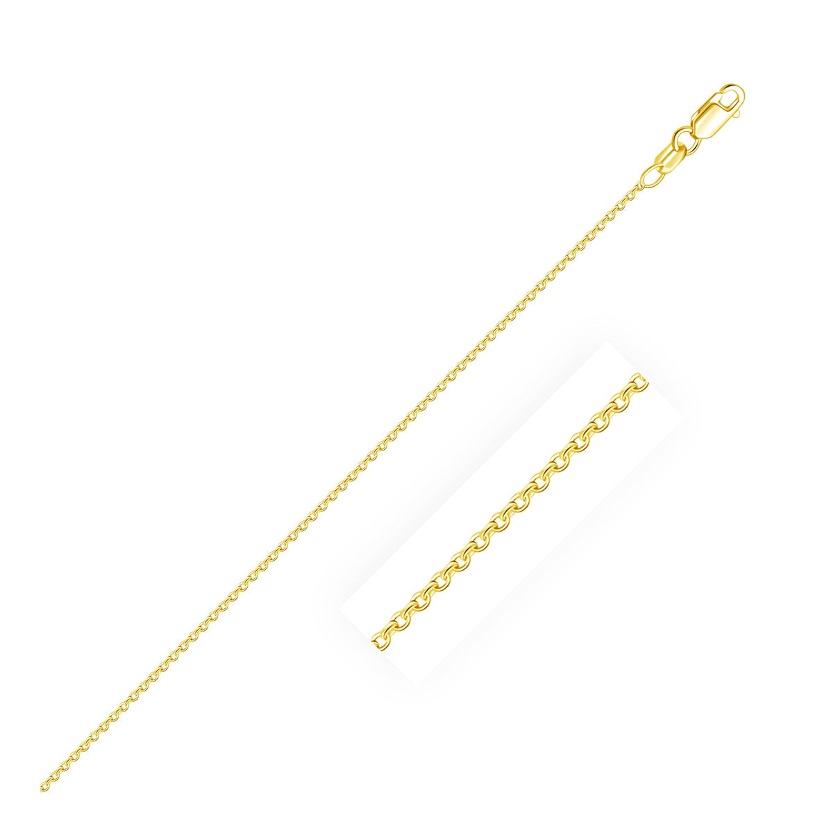 14k yellow gold fine cable link chain by Avera Group