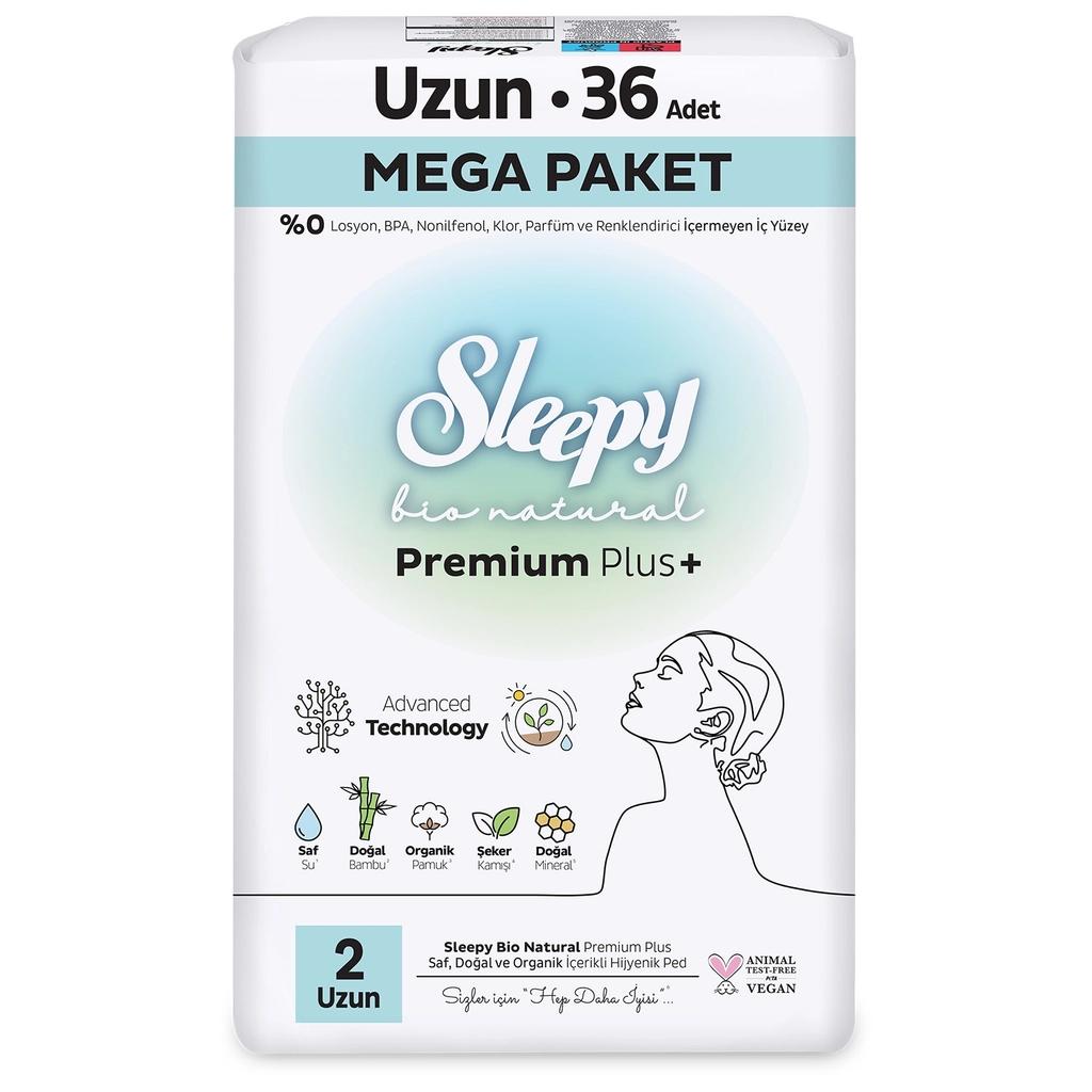 Sleepy Bio Natural Premium Plus Size 2 Pads 36 Count by Beauty Care Bag